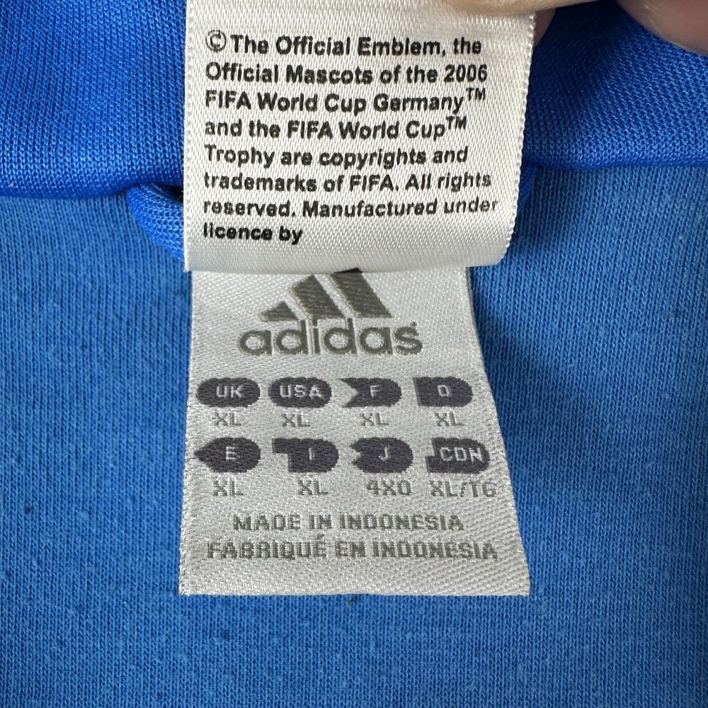 Vintage Y2K Adidas Italy Full Zip Jacket XL World Cup Warm Up Soccer Italia - Picture 13 of 16